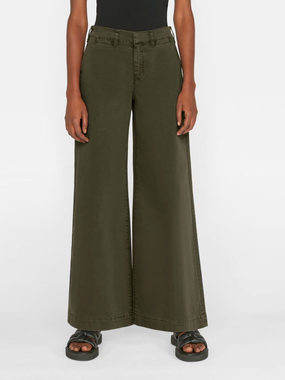 Wide Leg Tomboy Trouser -- Washed Fatigue sold by Frame Denim product image thumbnail 2