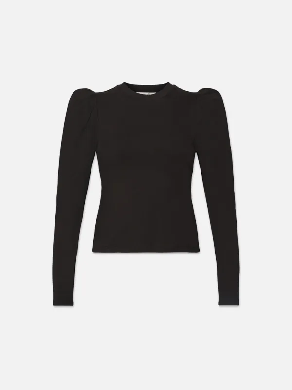 Draped Femme Tee -- Black made by Frame Denim