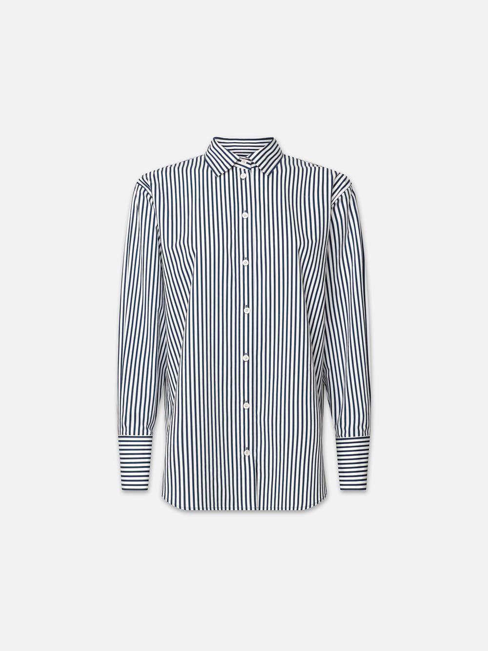 The Oversized Shirt -- Blanc Multi sold by Frame Denim