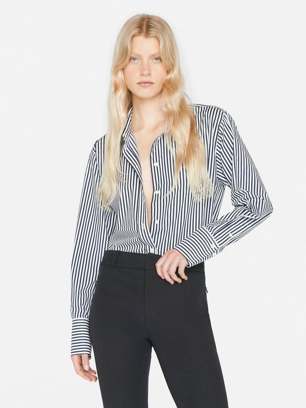 The Oversized Shirt -- Blanc Multi sold by Frame Denim product image thumbnail 2