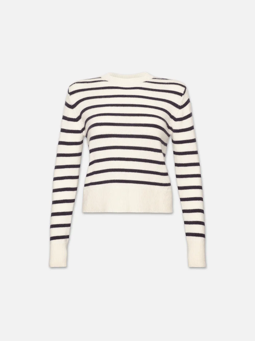 Cashmere Clean Crew -- Navy Multi sold by Frame Denim