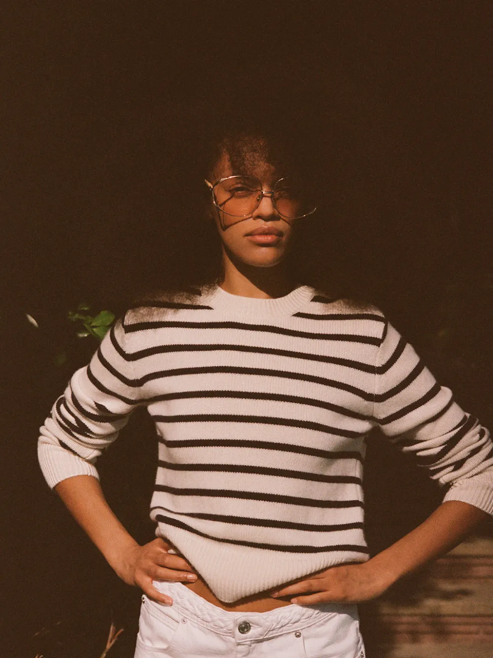 Cashmere Clean Crew -- Navy Multi sold by Frame Denim product image thumbnail 2