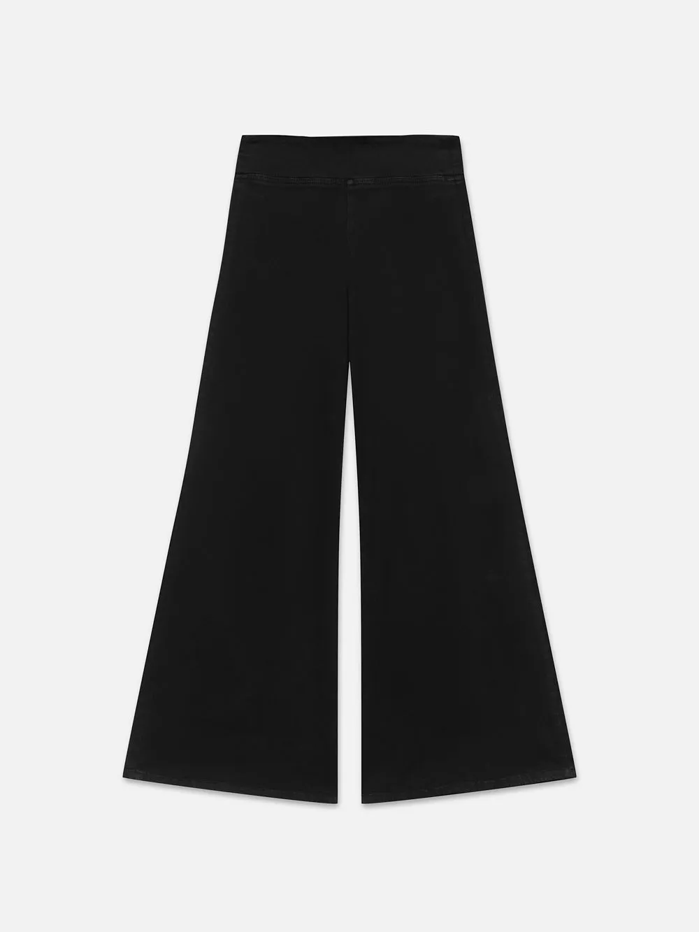 The Jetset Wide Leg -- Sheen Noir sold by Frame Denim