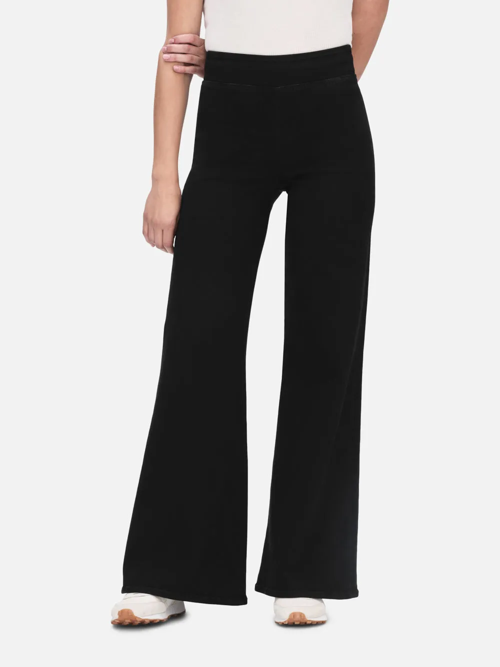 The Jetset Wide Leg -- Sheen Noir sold by Frame Denim product image thumbnail 2