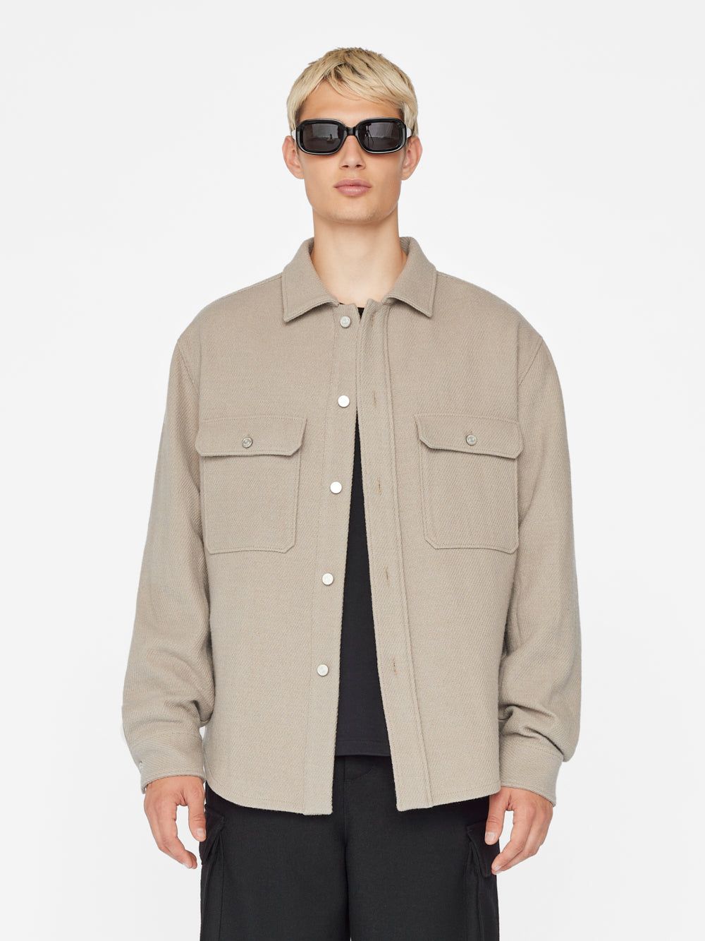 Textured Overshirt -- Dove Grey sold by Frame Denim product image thumbnail 2