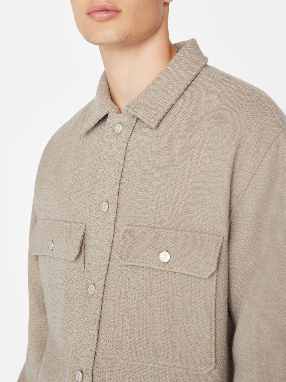 Textured Overshirt -- Dove Grey sold by Frame Denim product image thumbnail 5
