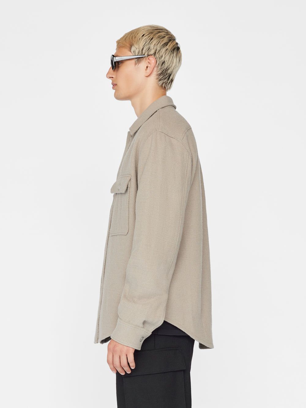 Textured Overshirt -- Dove Grey sold by Frame Denim product image thumbnail 7