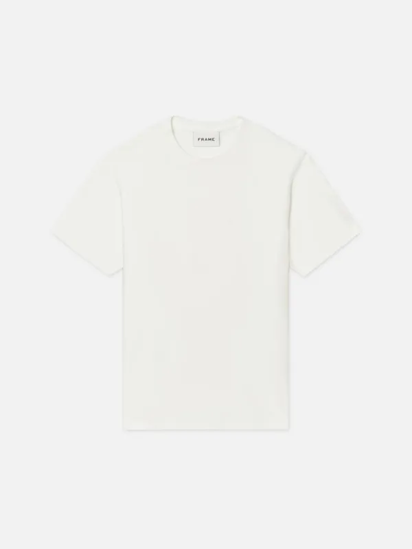 Duo Fold Tee -- White sold by Frame Denim