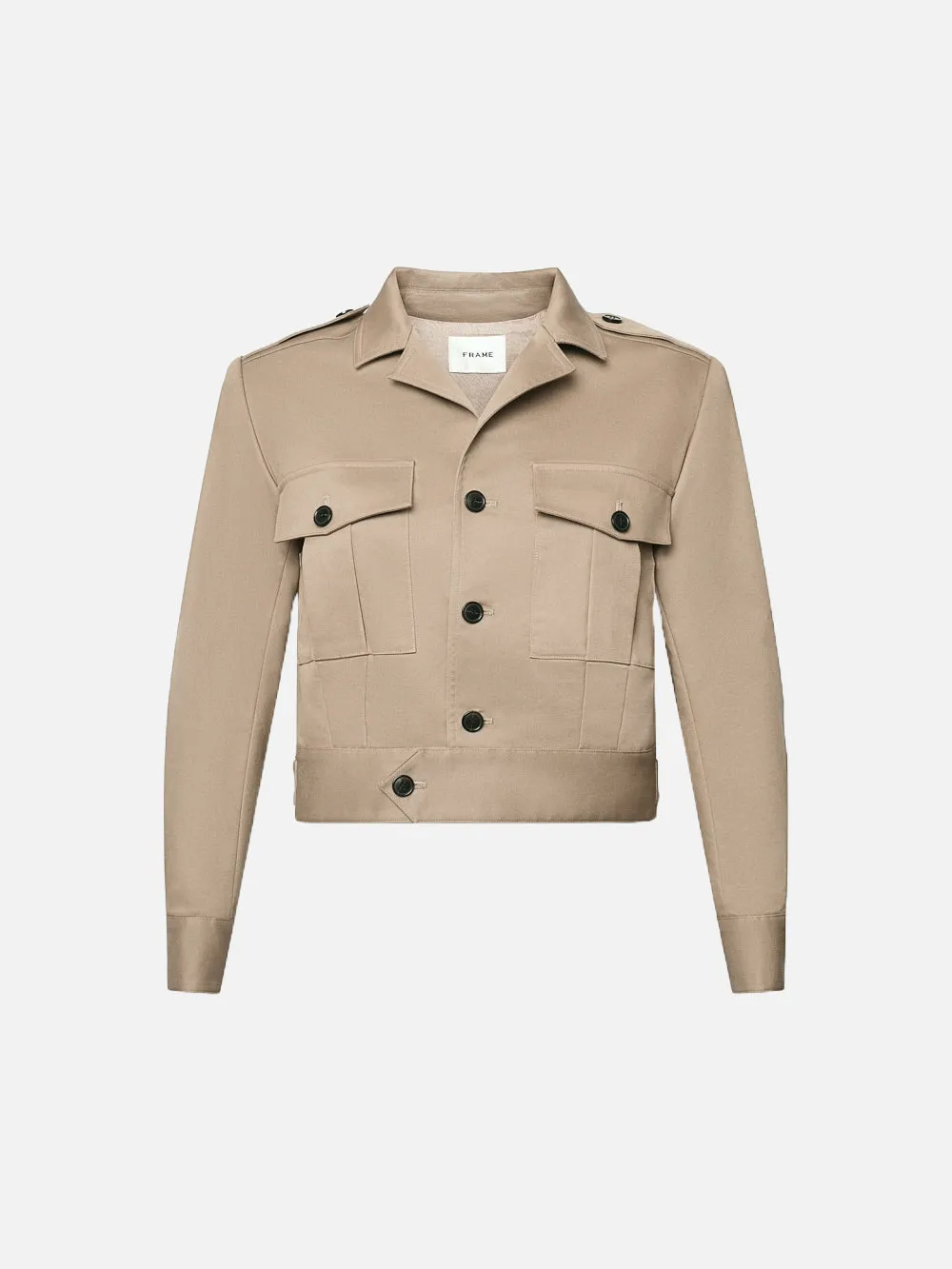 Cropped Jacket -- Khaki Tan sold by Frame Denim