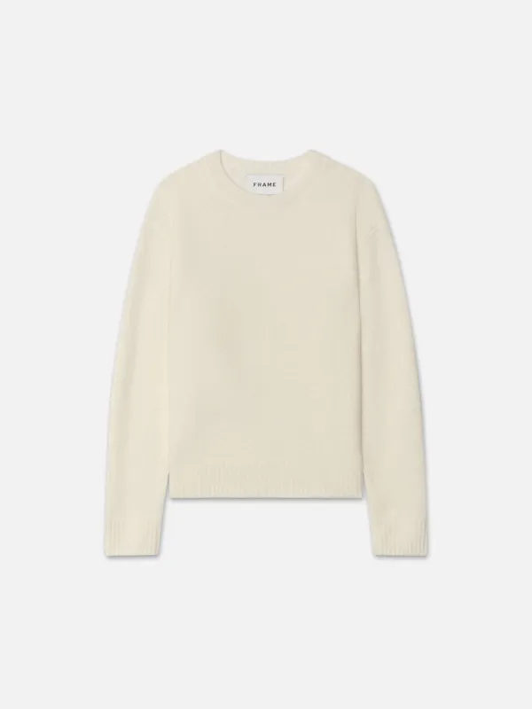 Lightweight Cashmere Silk Sweater -- Vanilla sold by Frame Denim