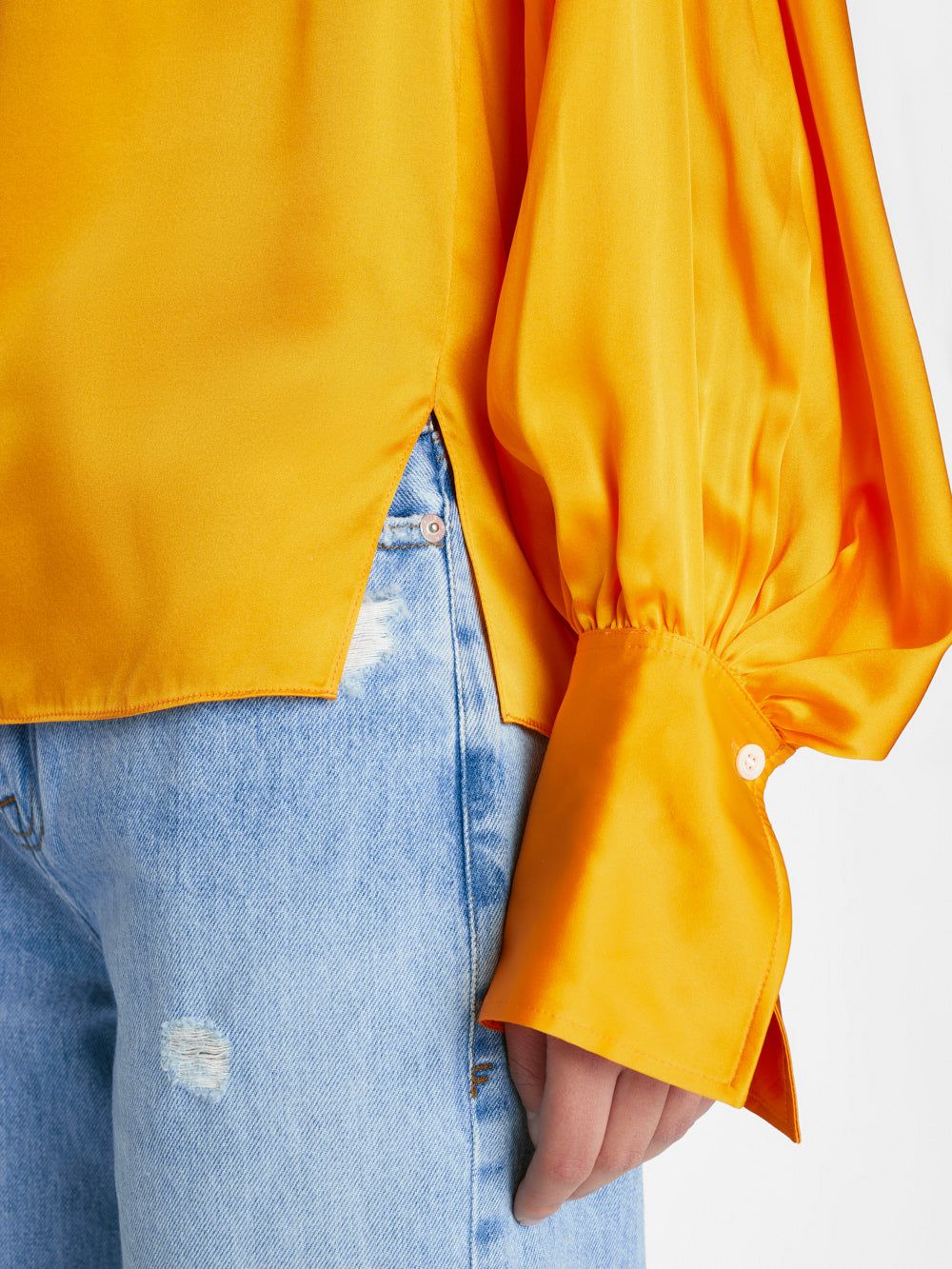 Keyhole Popover -- Nectarine sold by Frame Denim product image thumbnail 3