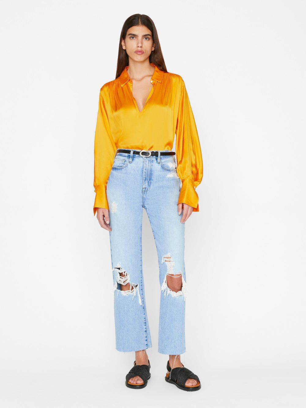 Keyhole Popover -- Nectarine sold by Frame Denim product image thumbnail 2