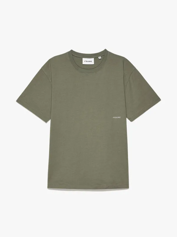 Relaxed Vintage Washed Tee -- Washed Khaki Green sold by Frame Denim