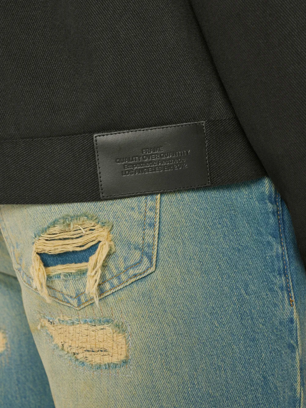 Lined Cotton Trucker Jacket -- Charcoal Grey sold by Frame Denim product image thumbnail 4