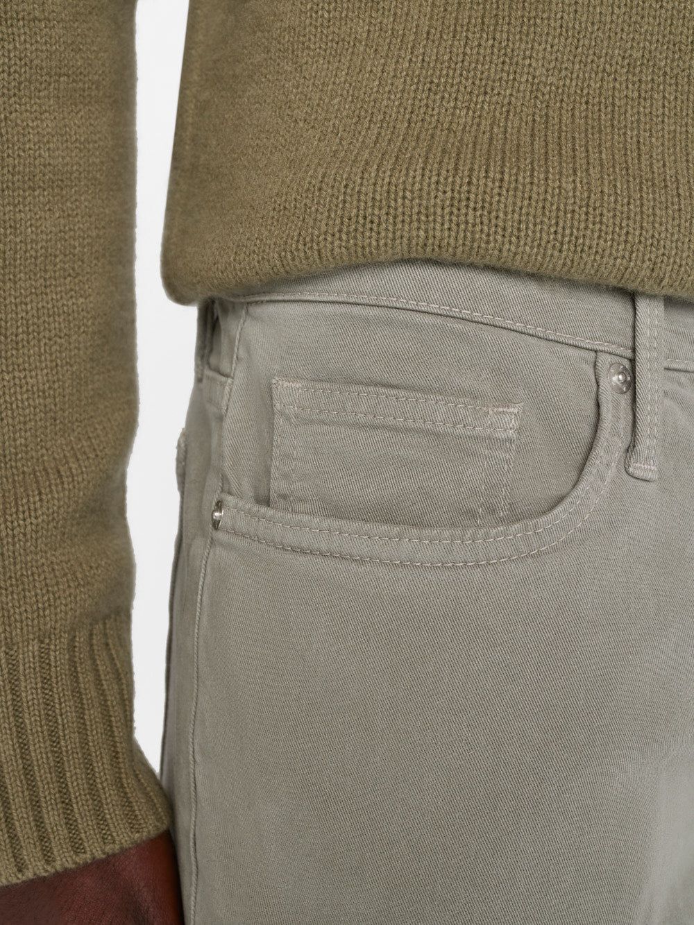 L'Homme Slim Brushed Twill -- Grey Green sold by Frame Denim product image thumbnail 5