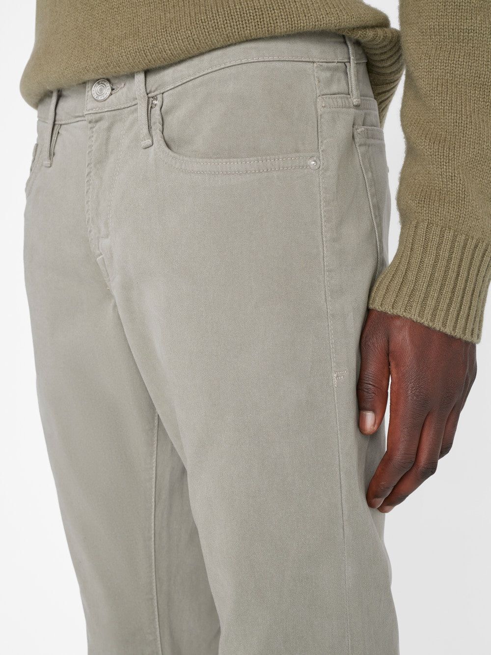L'Homme Slim Brushed Twill -- Grey Green sold by Frame Denim product image thumbnail 4