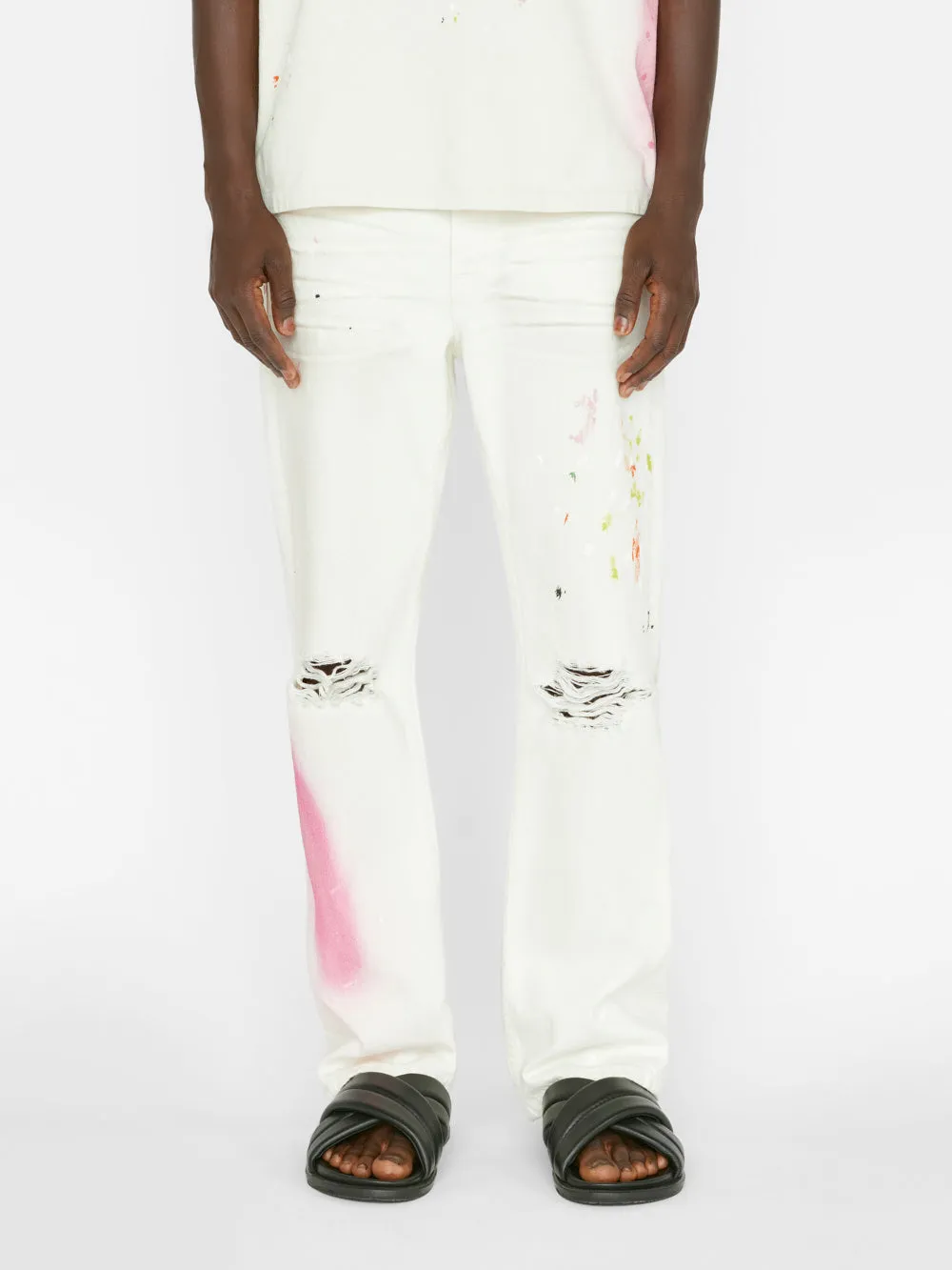 The Boxy Jean Released Hem -- Ecru Spray Rips sold by Frame Denim product image thumbnail 3