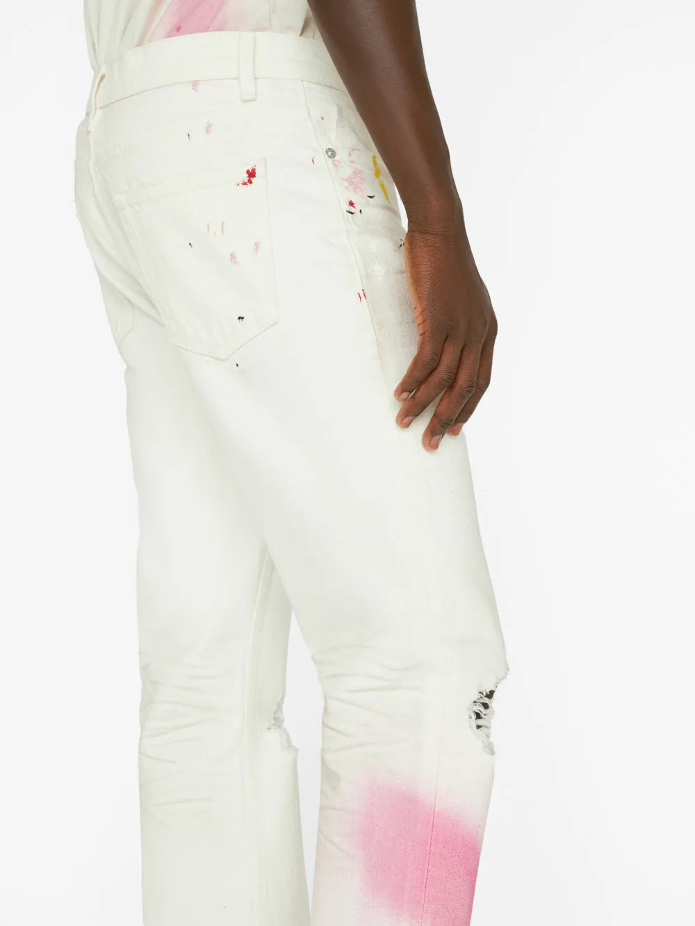 The Boxy Jean Released Hem -- Ecru Spray Rips sold by Frame Denim product image thumbnail 5