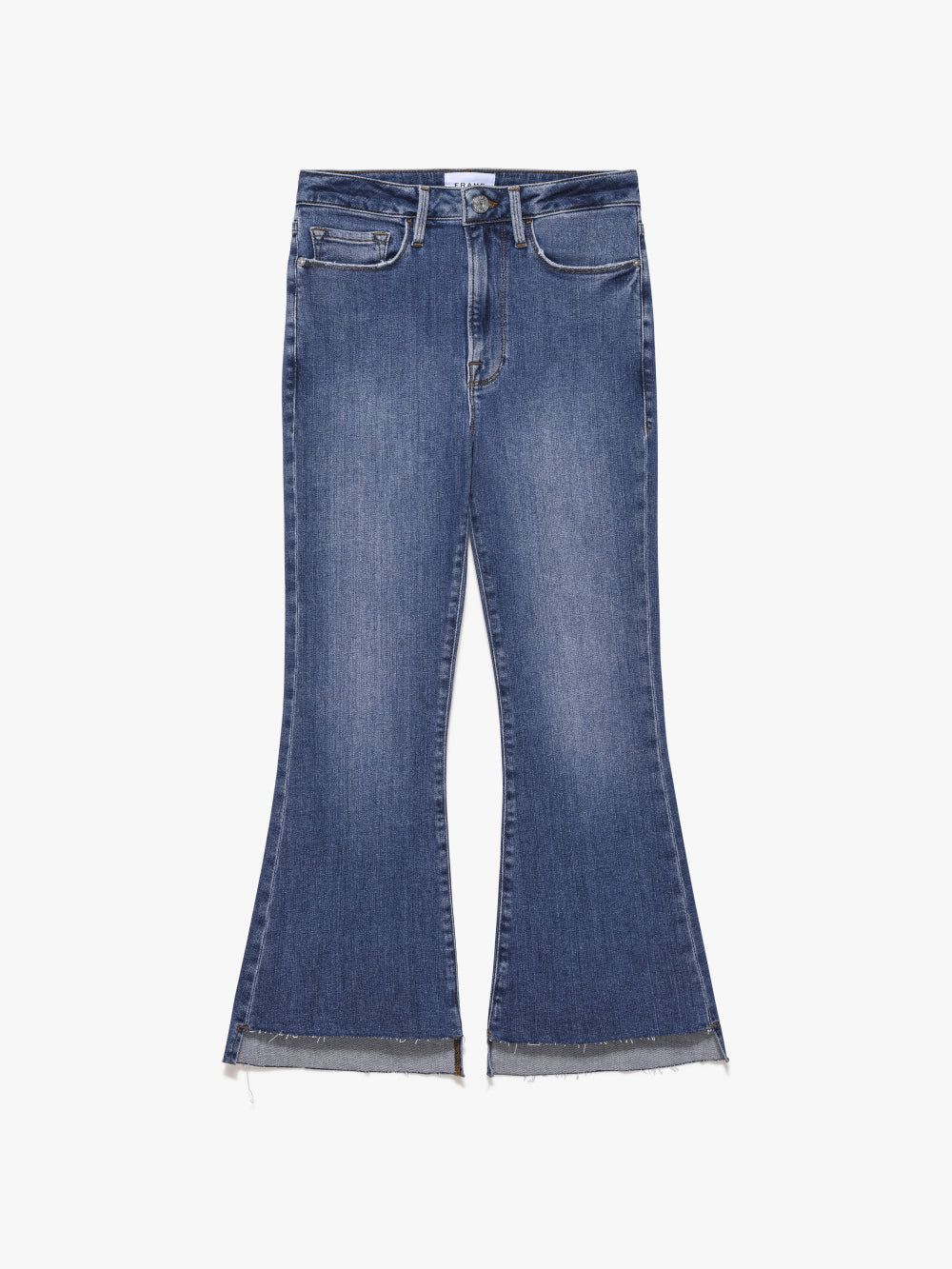 Le Crop Flare Raw Stagger -- Samson sold by Frame Denim