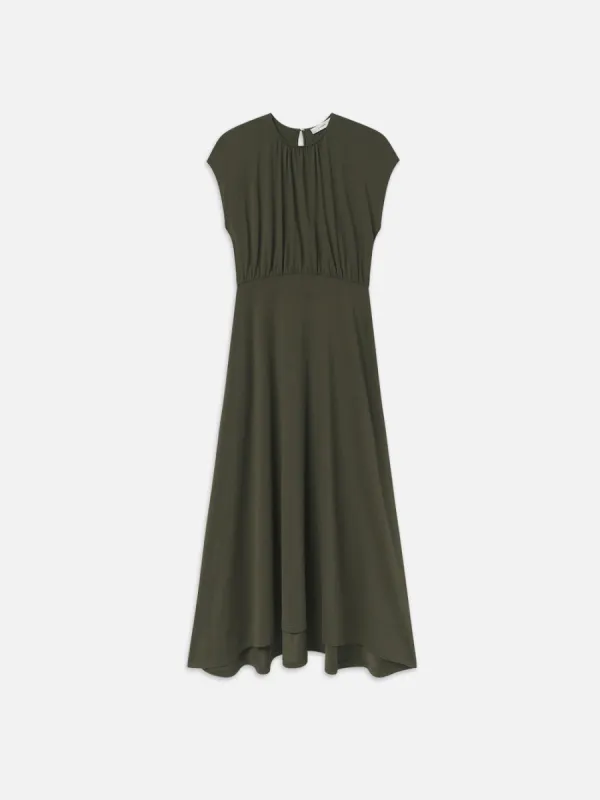 Handkerchief Hem Jersey Dress -- Rich Military sold by Frame Denim