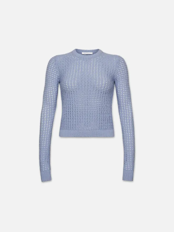 Tape Yarn Shrunken Crew -- Light Blue sold by Frame Denim