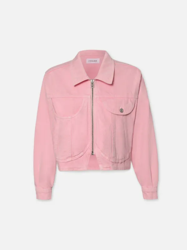 Heart Jacket -- Washed Dusty Pink sold by Frame Denim
