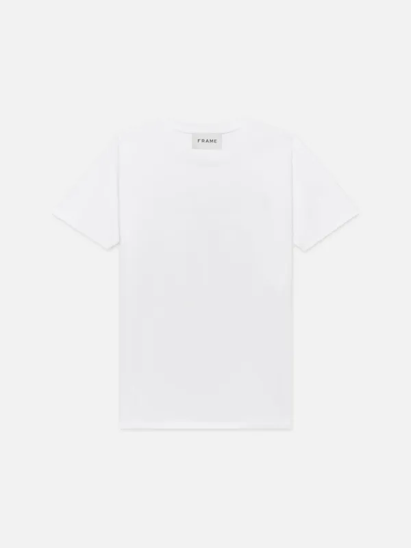 FRAME Logo Tee -- Blanc sold by Frame Denim