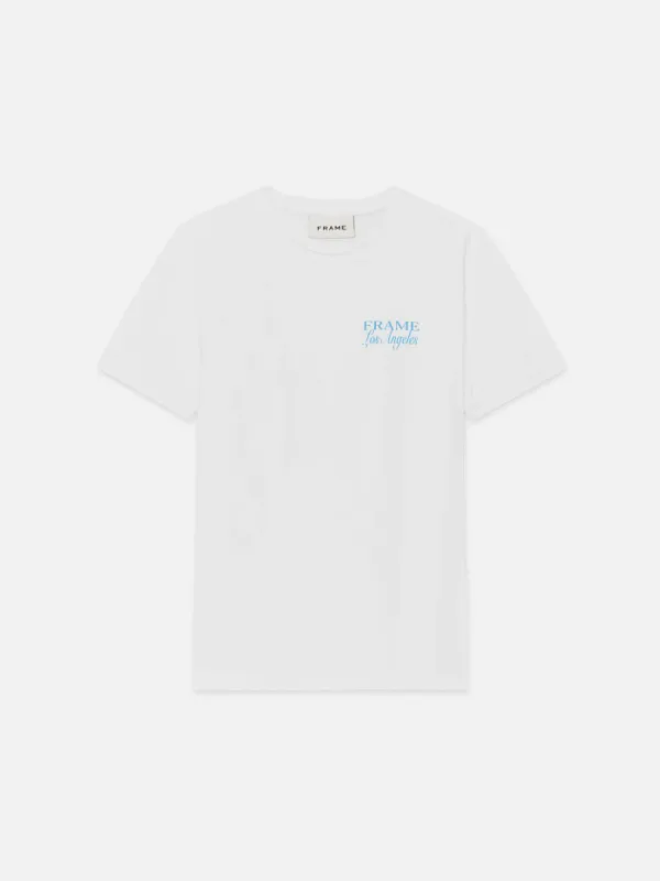 FRAME LA Logo Tee -- White sold by Frame Denim