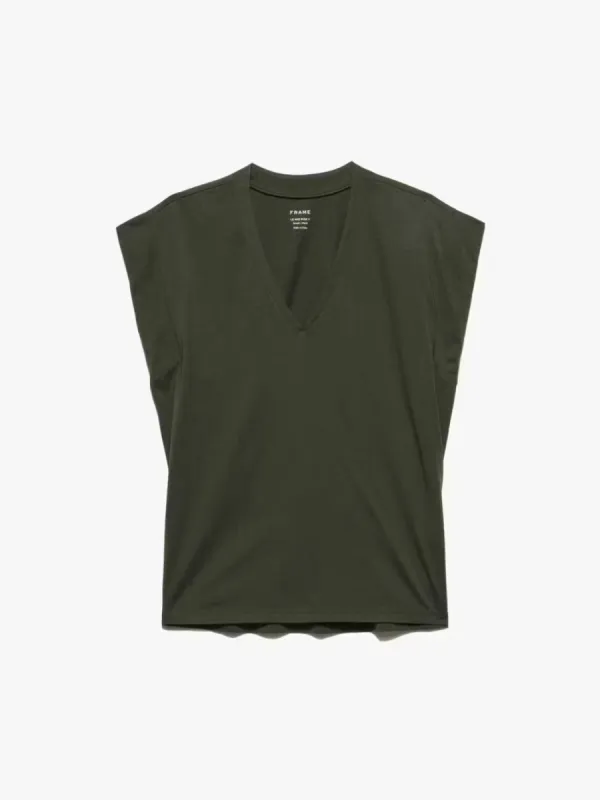 Le Mid Rise V Neck Tee -- Surplus sold by Frame Denim