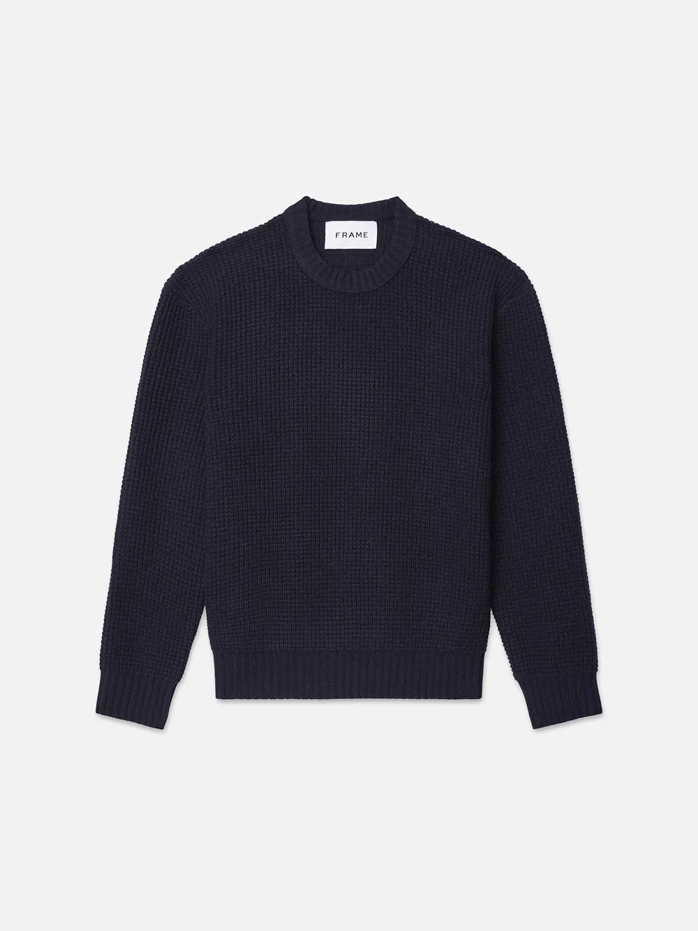 Wool Crewneck Sweater -- Navy sold by Frame Denim