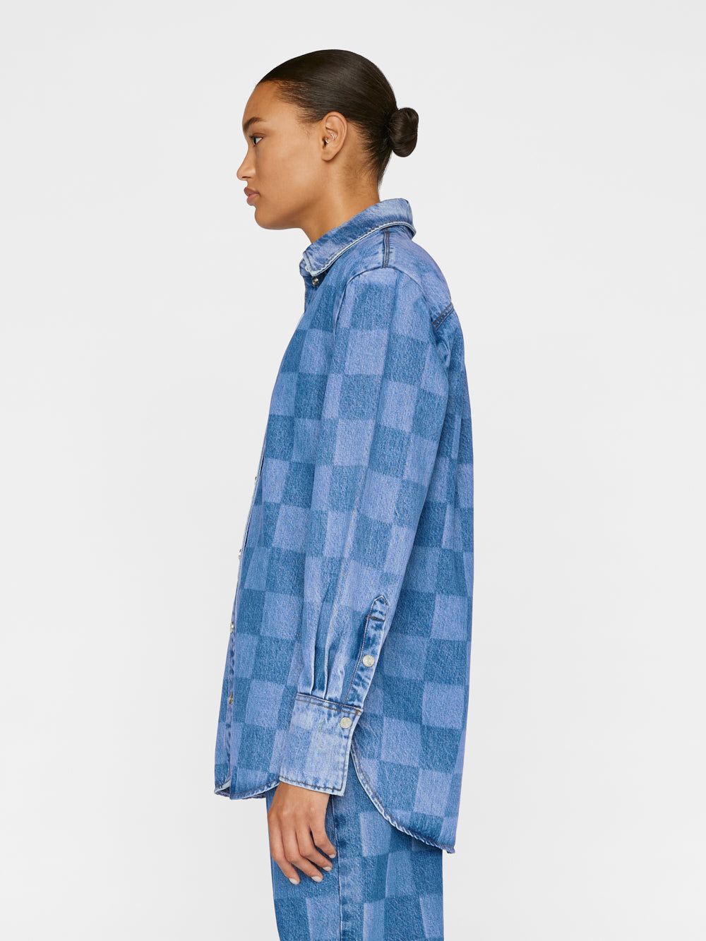 Oversized Shirt -- Indigo Check sold by Frame Denim product image thumbnail 7