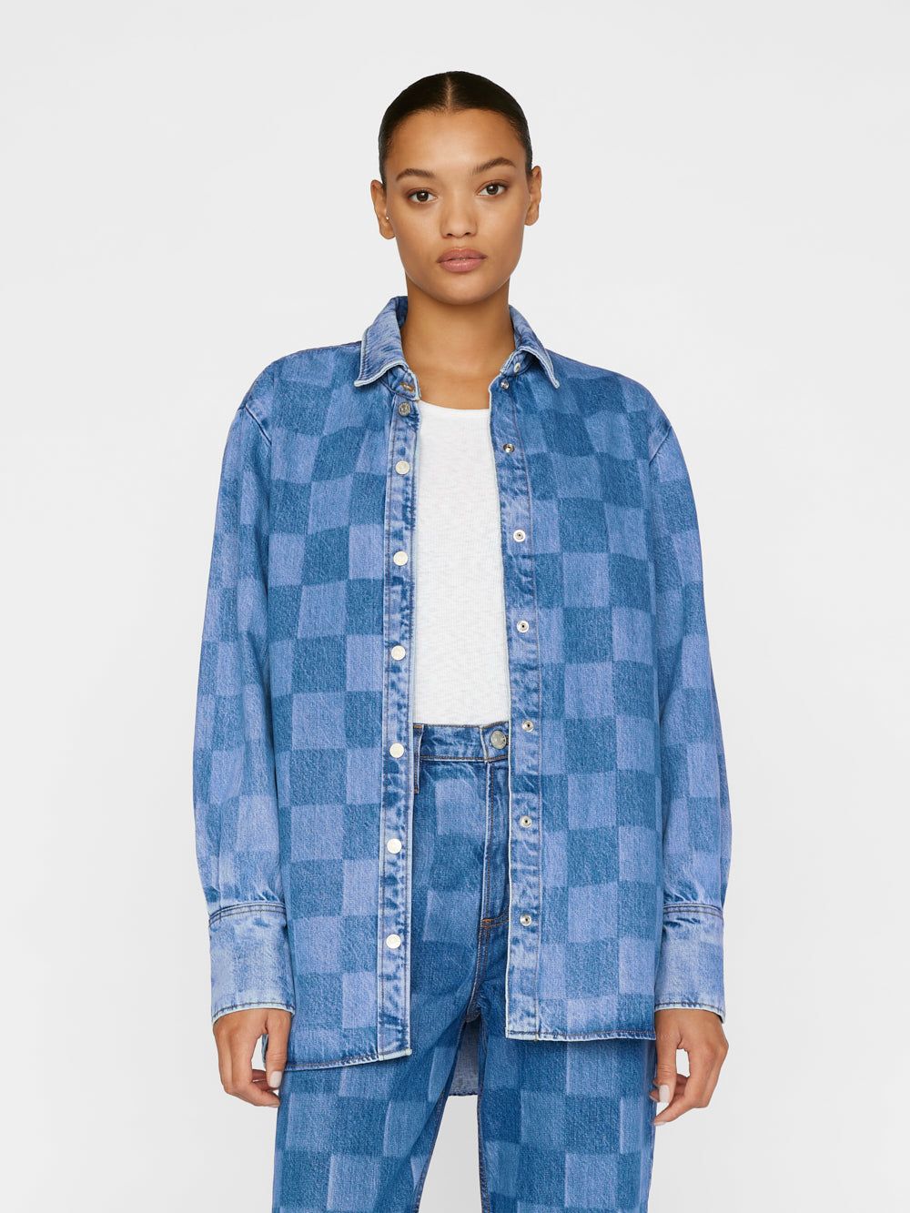 Oversized Shirt -- Indigo Check sold by Frame Denim product image thumbnail 4