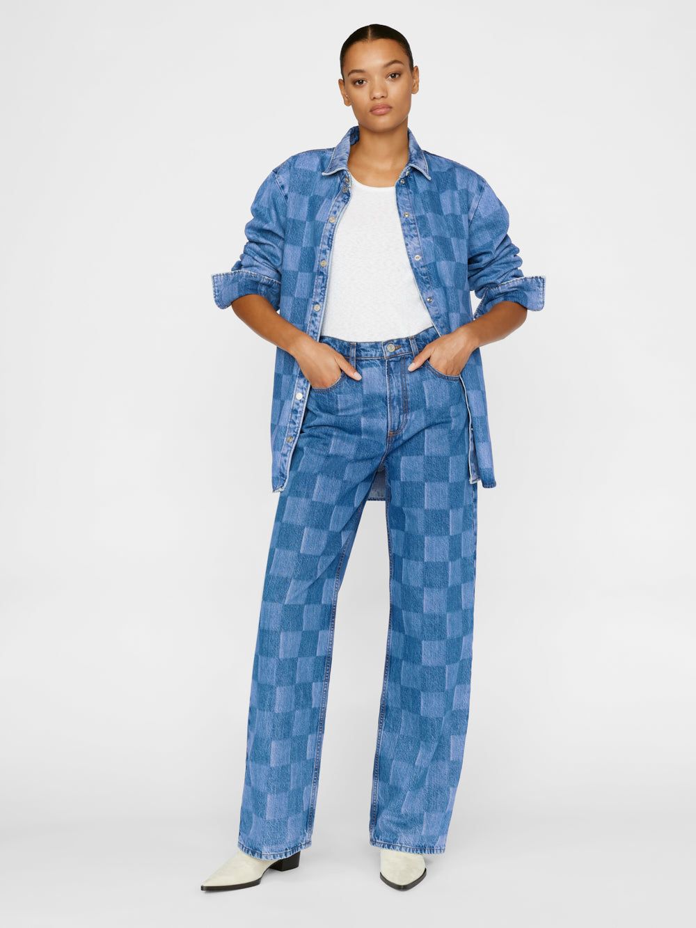 Oversized Shirt -- Indigo Check sold by Frame Denim product image thumbnail 2