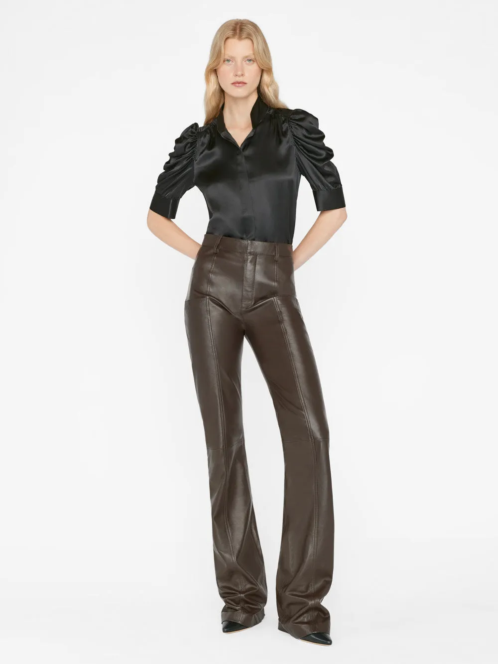 Gillian Top -- Glossy Noir sold by Frame Denim product image thumbnail 3
