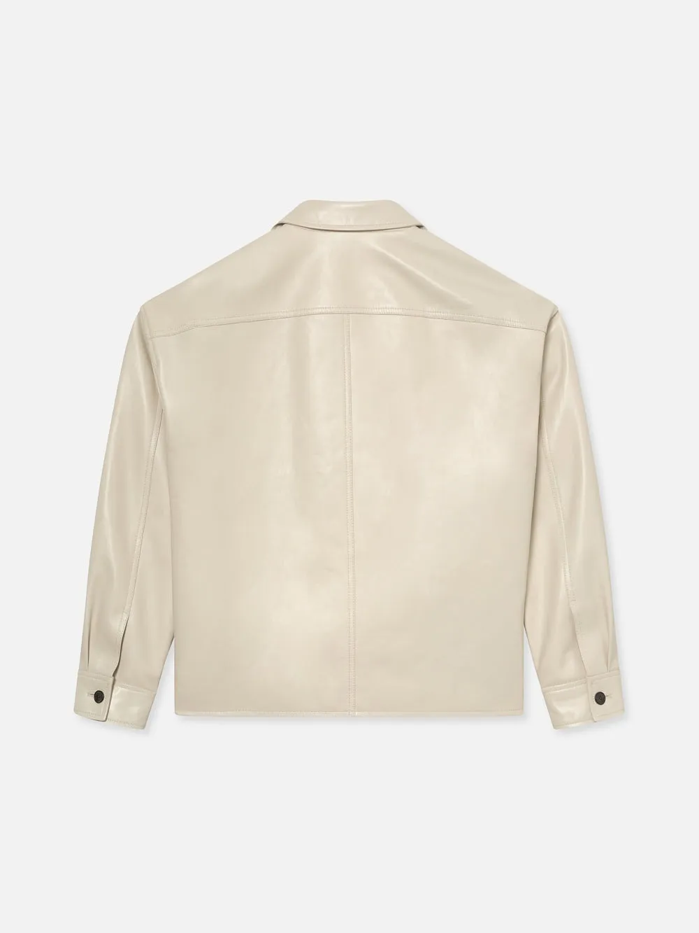 Leather Trucker Jacket -- White Canvas sold by Frame Denim product image thumbnail 3