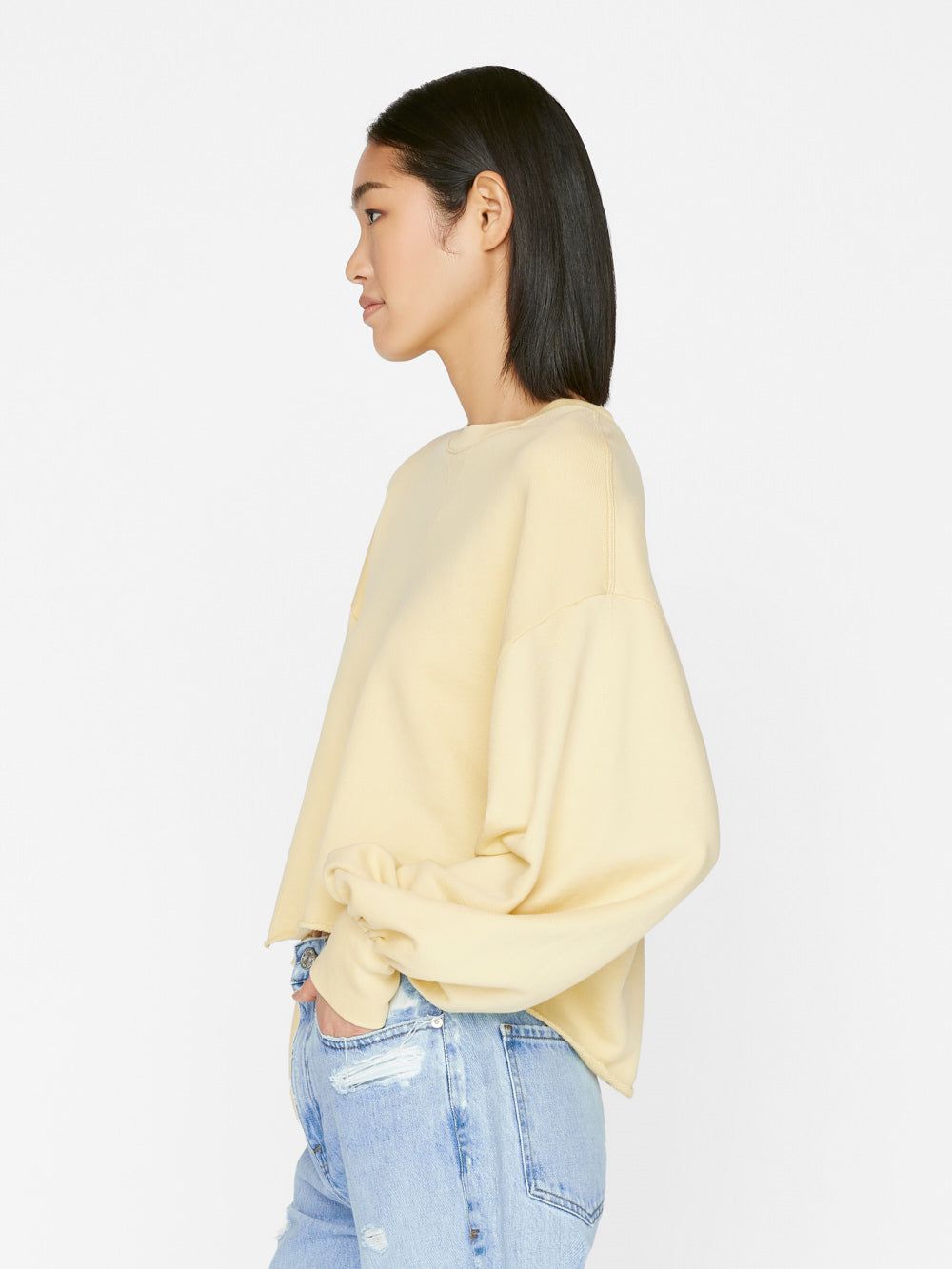 Easy Shirttail Sweatshirt -- Butter sold by Frame Denim product image thumbnail 6