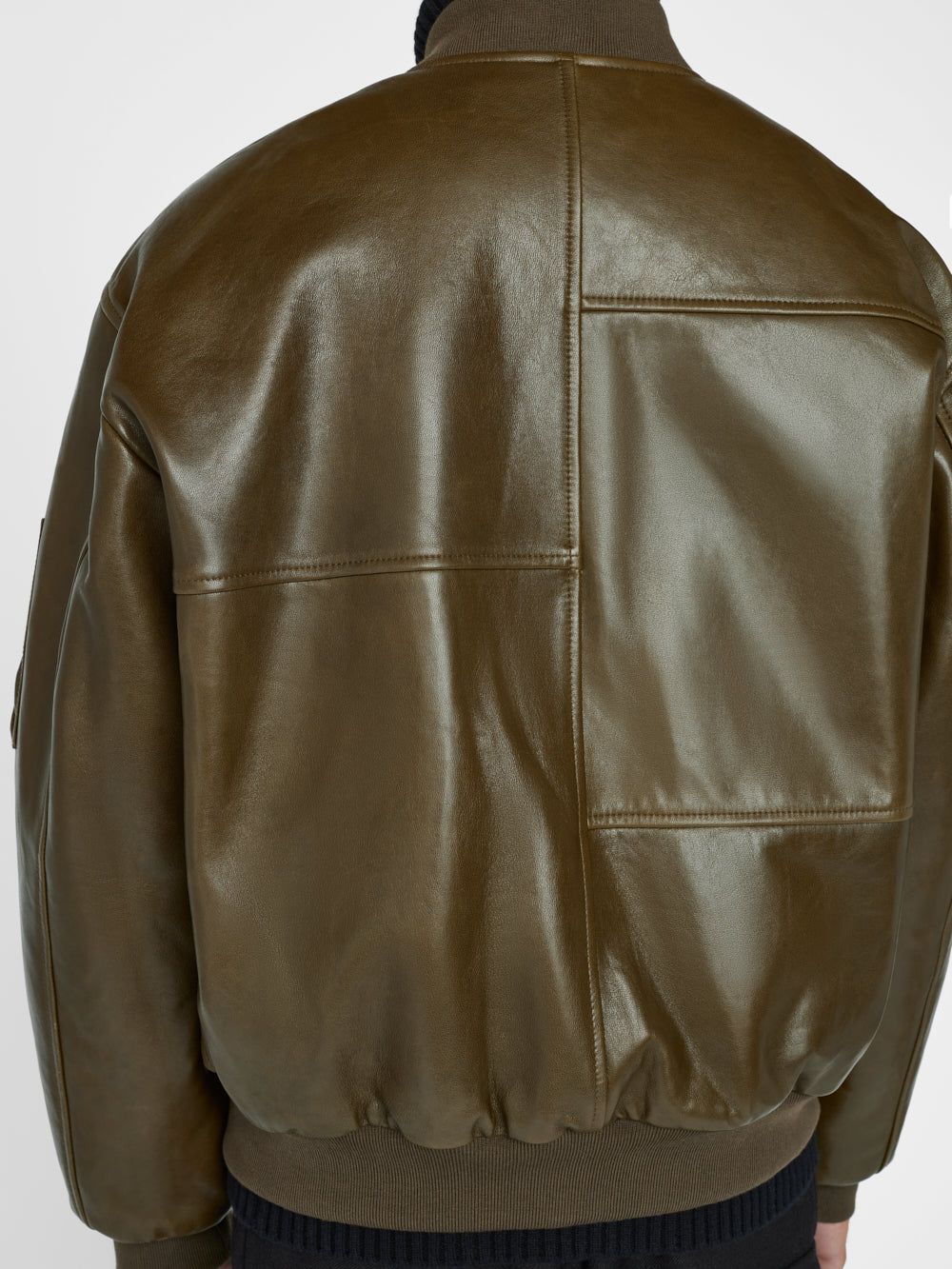 Leather Bomber -- Olive Green sold by Frame Denim product image thumbnail 3