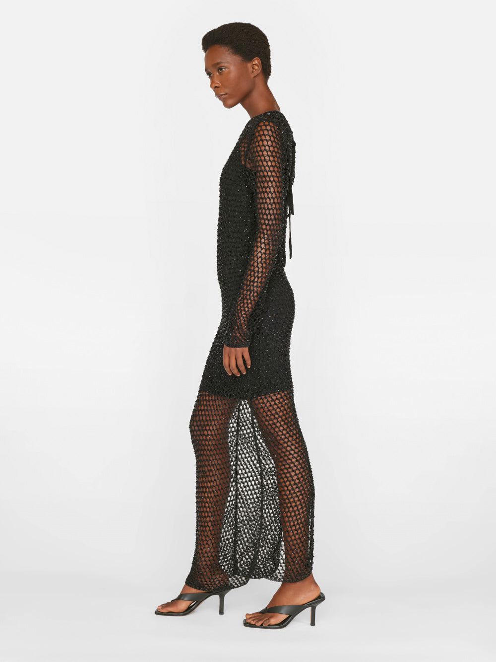 Beaded Crochet Dress -- Noir sold by Frame Denim product image thumbnail 7