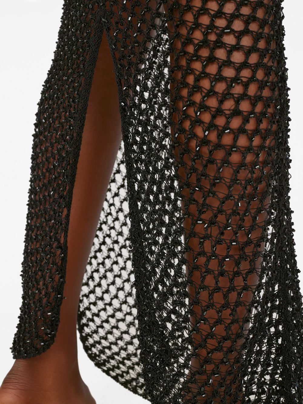 Beaded Crochet Dress -- Noir sold by Frame Denim product image thumbnail 4