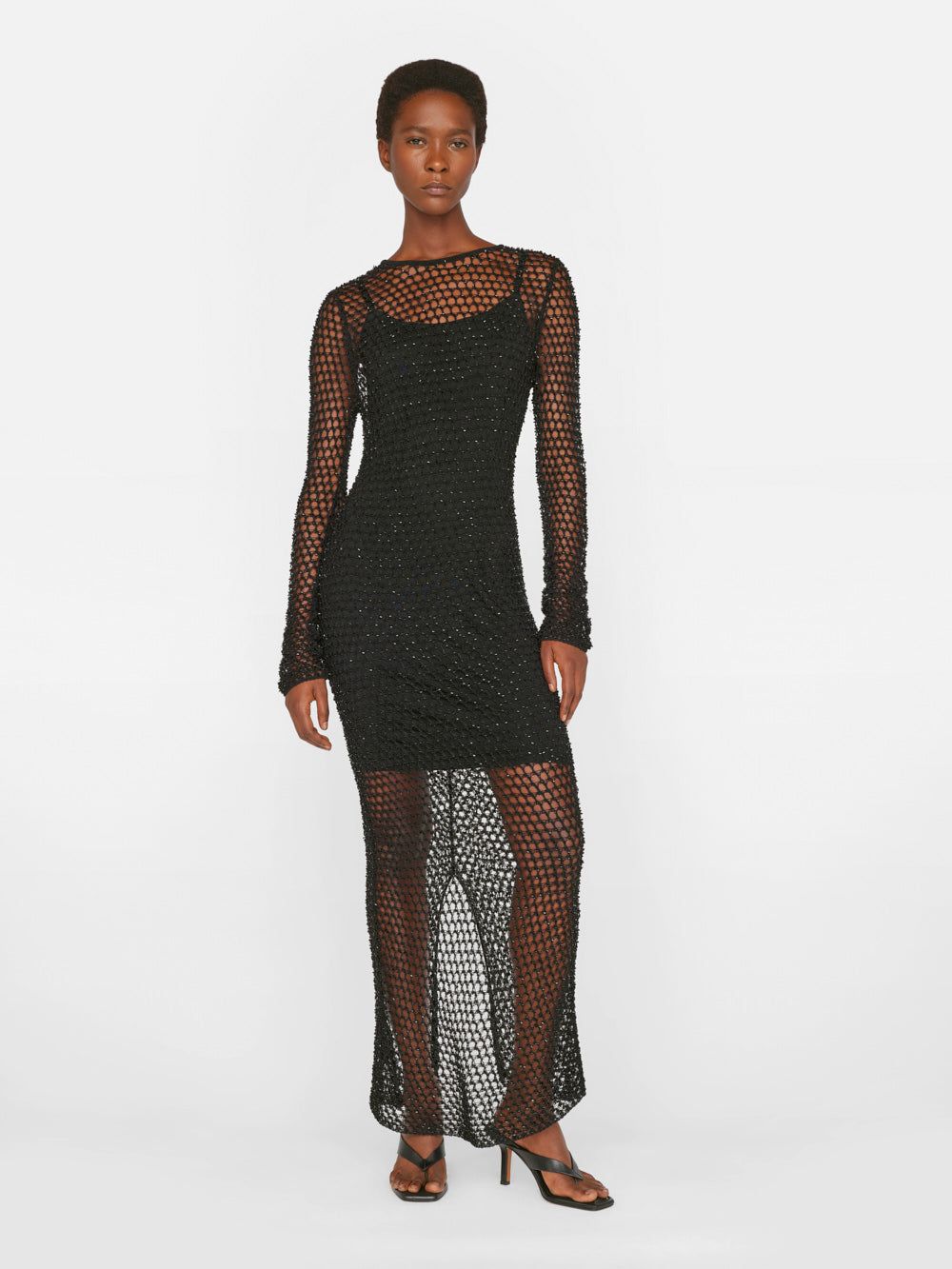 Beaded Crochet Dress -- Noir sold by Frame Denim product image thumbnail 9