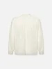 Shirred Popover Blouse -- White sold by Frame Denim