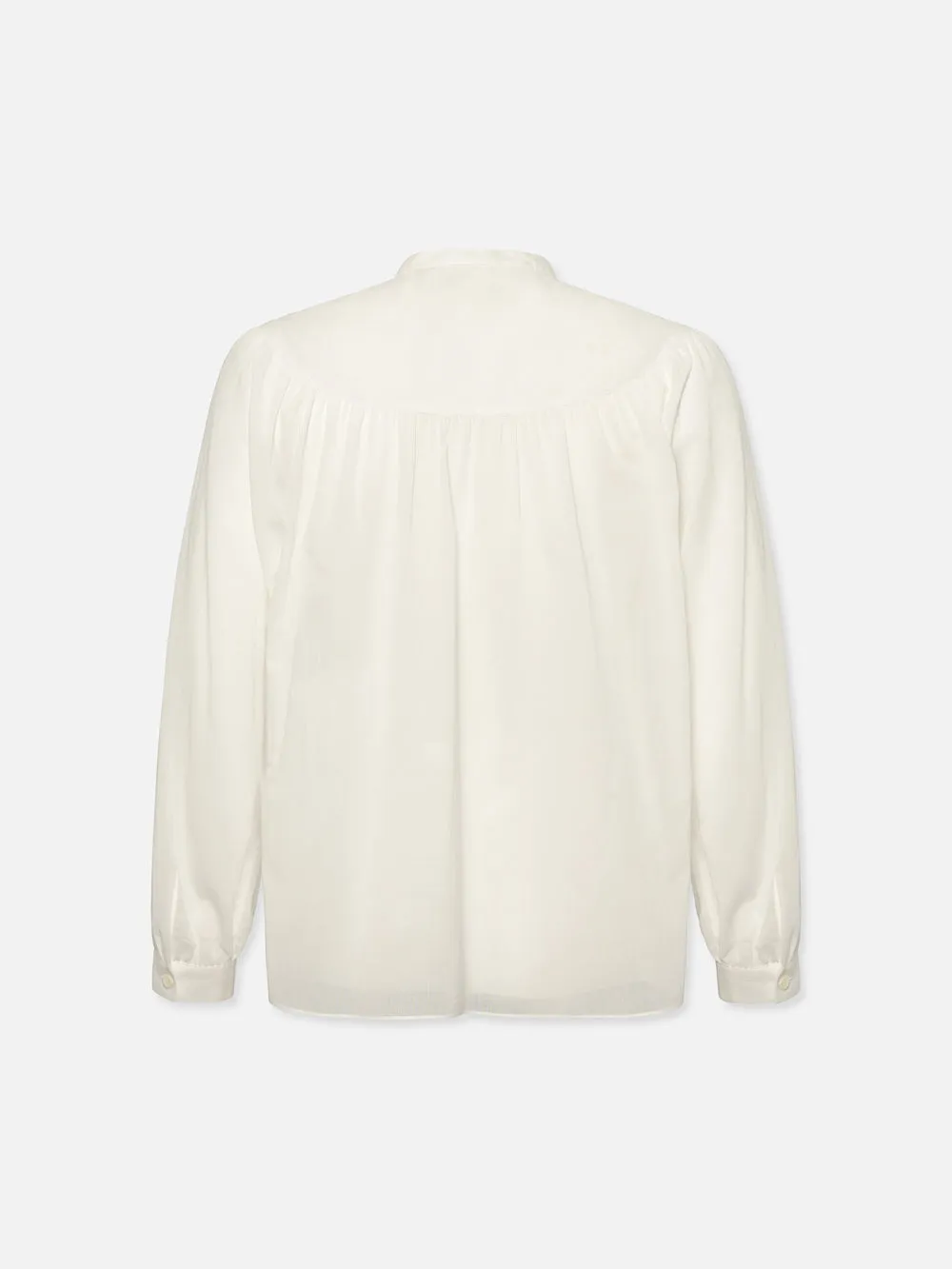 Shirred Popover Blouse -- White sold by Frame Denim product image thumbnail 4