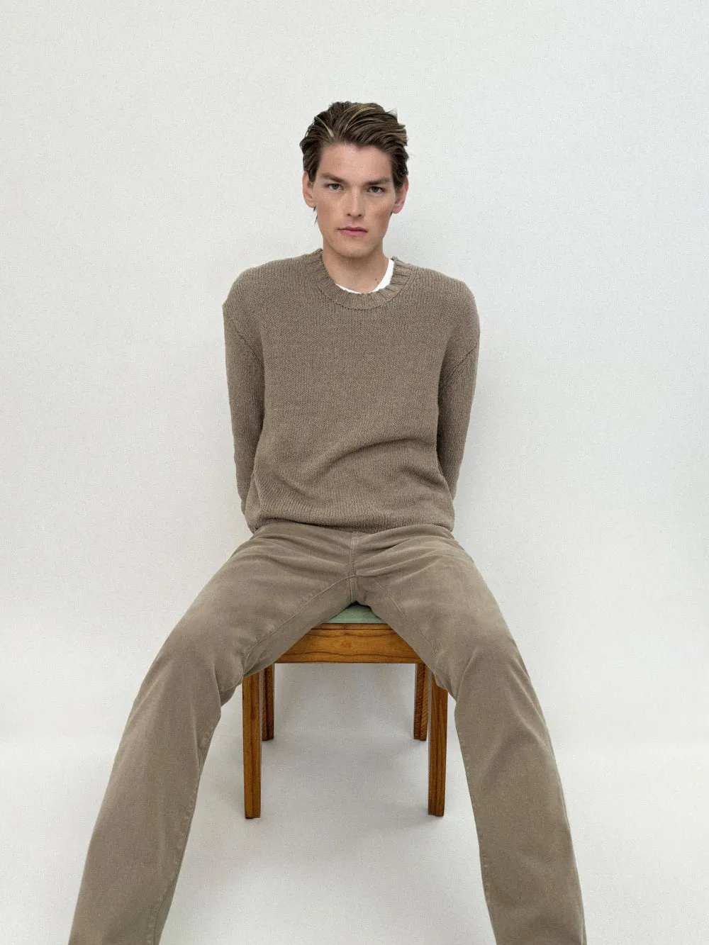 Cashmere Crewneck Sweater -- Soft Mocha sold by Frame Denim product image thumbnail 2