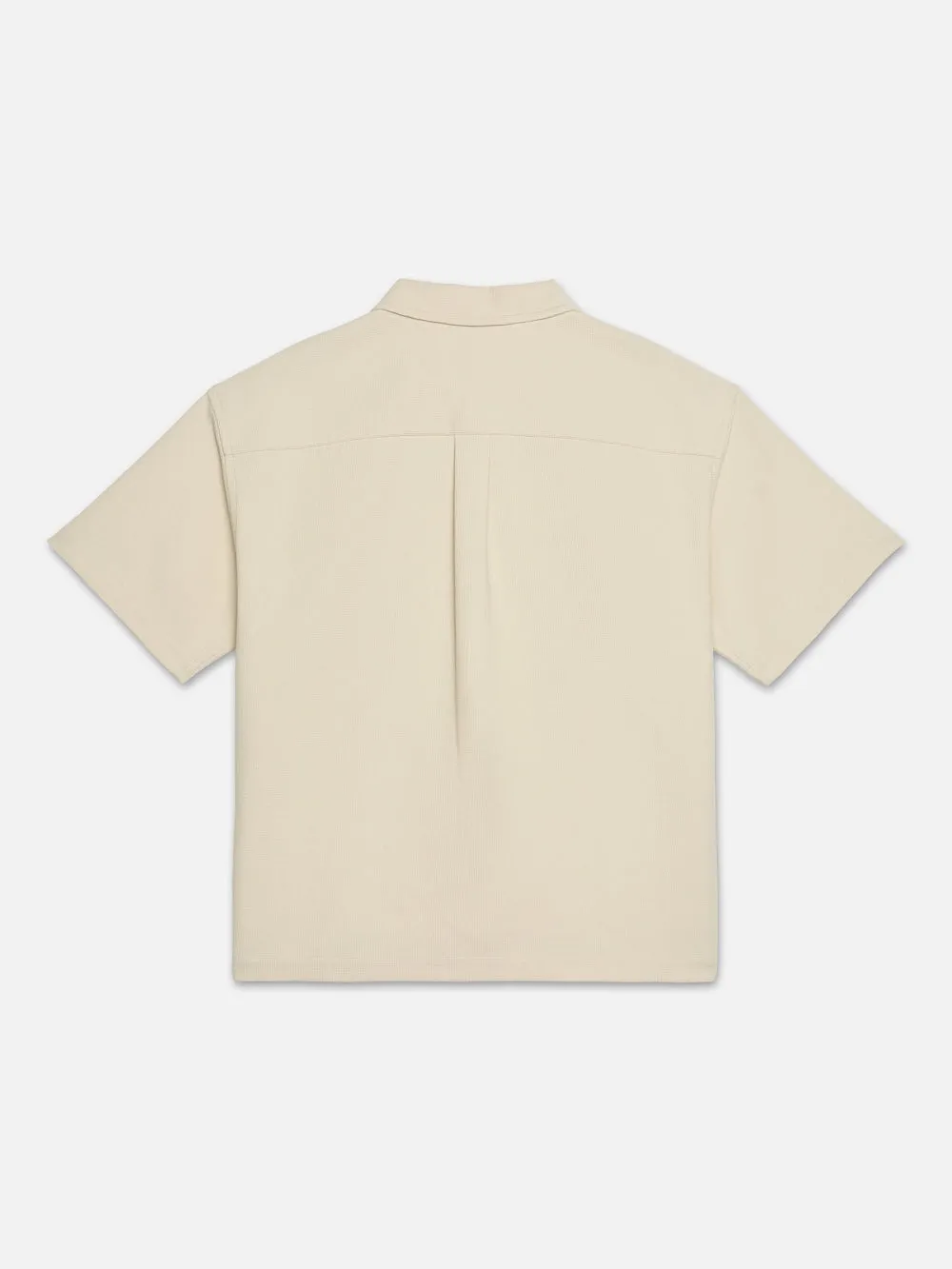 Waffle Textured Short Sleeve Shirt -- Beige sold by Frame Denim product image thumbnail 3