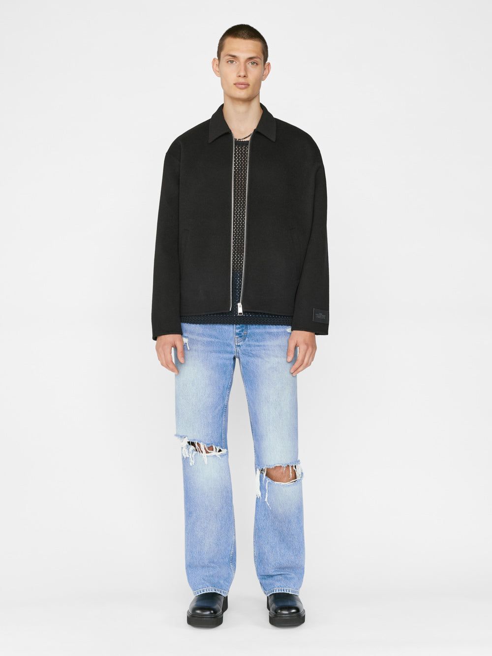 Double Face Blouson Jacket -- Noir sold by Frame Denim product image thumbnail 2
