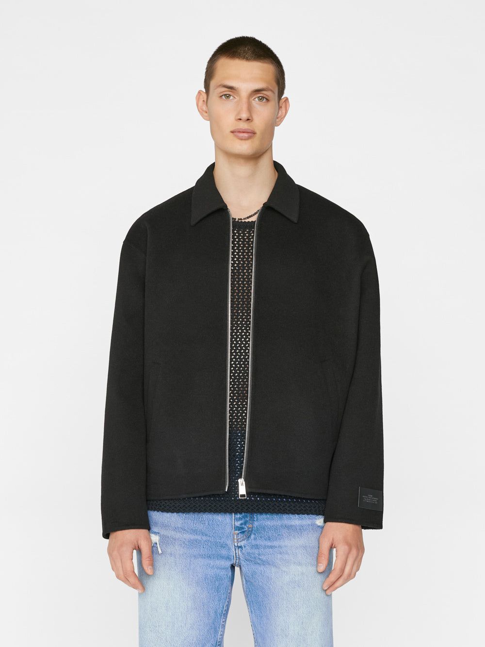 Double Face Blouson Jacket -- Noir sold by Frame Denim product image thumbnail 3