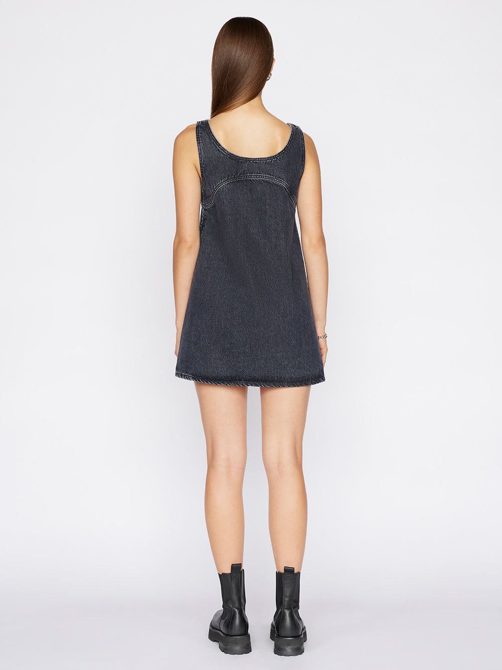 Micro Flare Denim Dress -- Astray sold by Frame Denim product image thumbnail 6