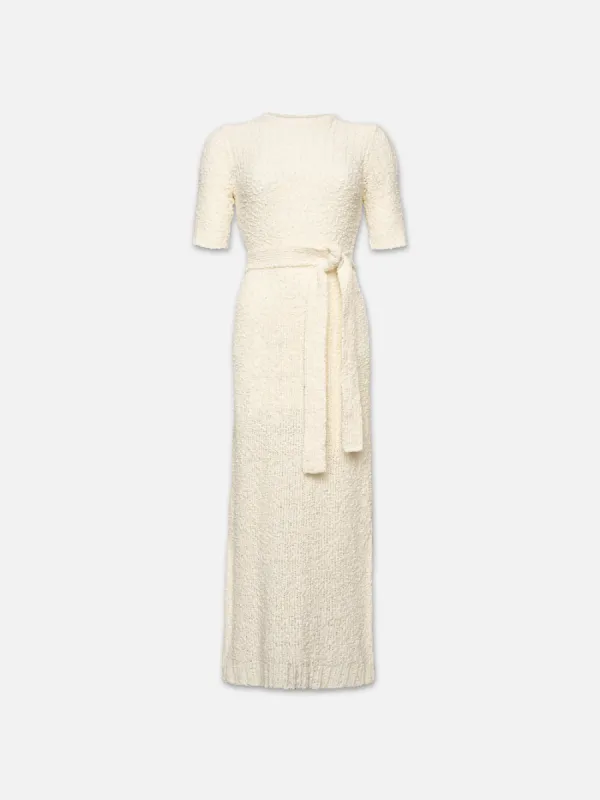 Mixed Stitch Sweater Dress -- Cream made by Frame Denim