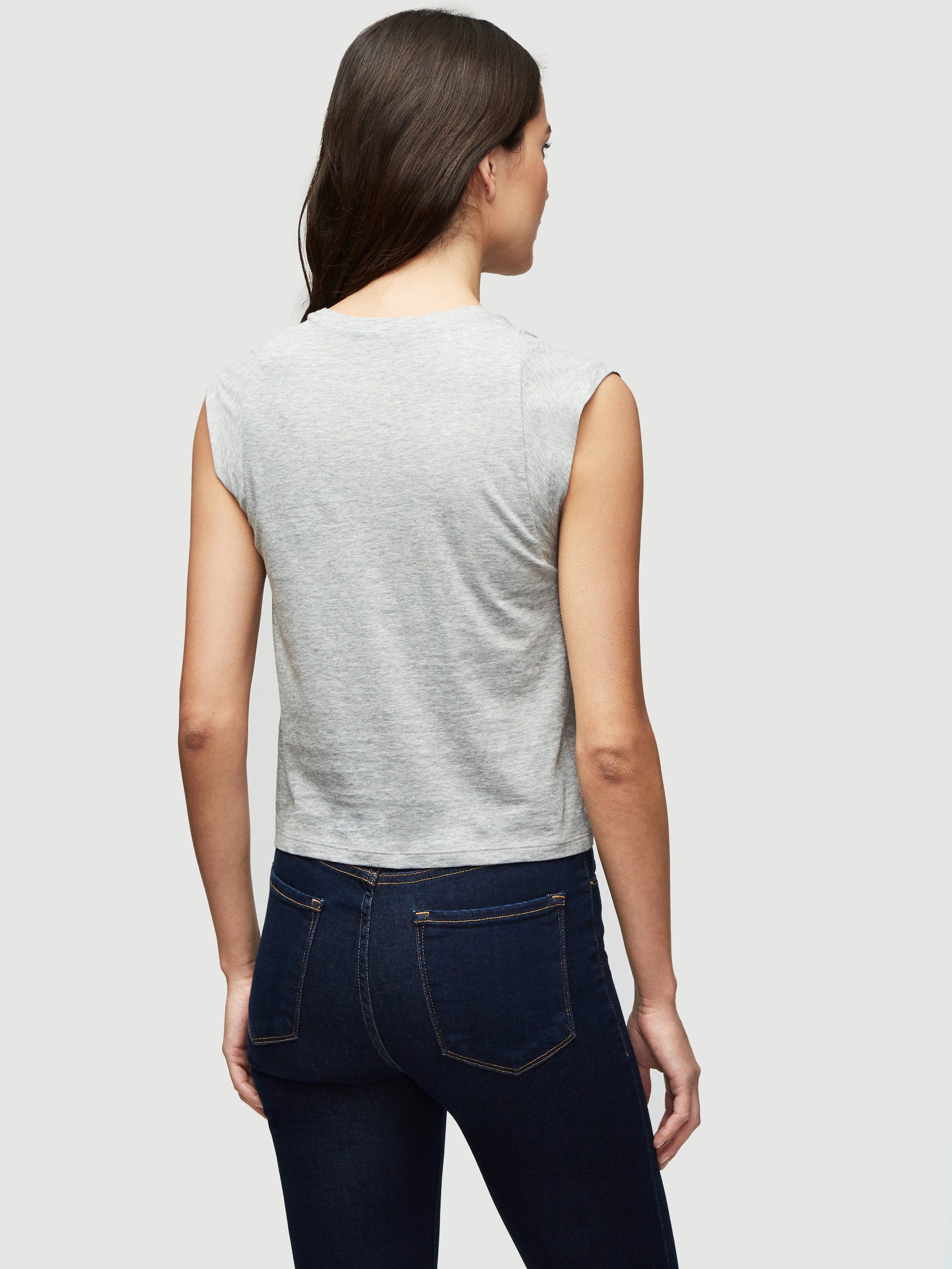 Le High Rise Muscle Tee -- Gris Heather sold by Frame Denim product image thumbnail 4