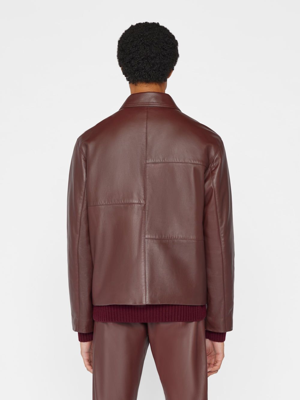 Leather Jacket -- Dark Burgundy sold by Frame Denim product image thumbnail 8